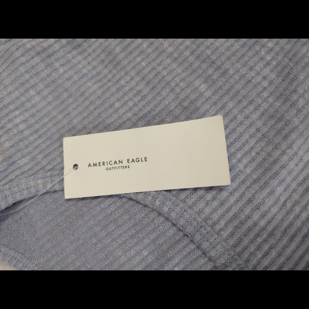 2x 👯‍♀️Host Pick⚡️American Eagle Baby Tee with Lettuce Details - Picture 7 of 10